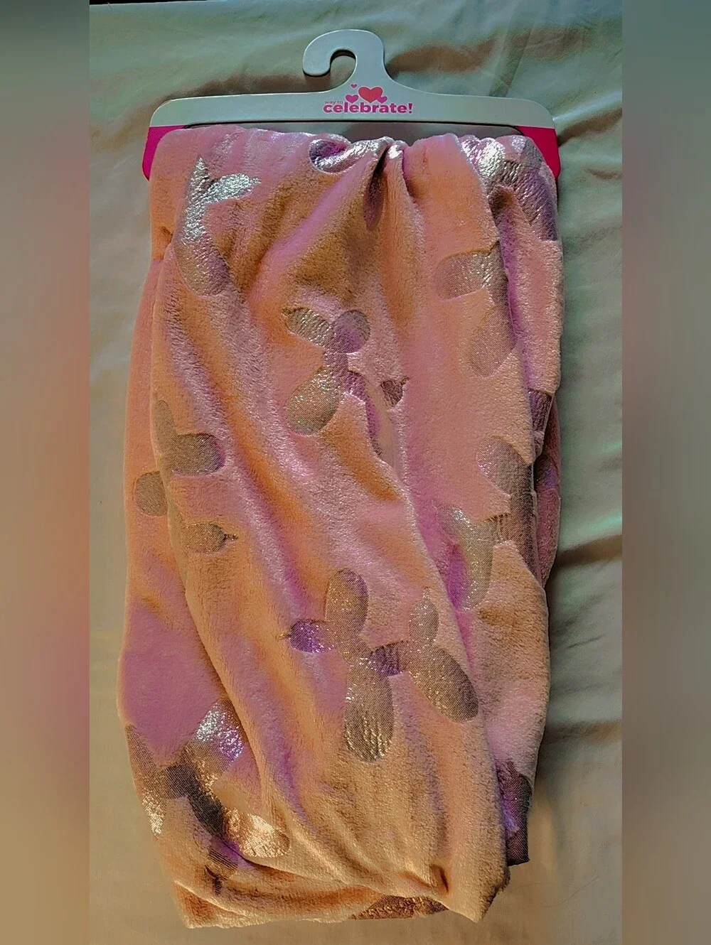 💕NWT Celebrate! Pink Plush Balloon Animal Blanket 50x60 Cute Cozy Throw💕